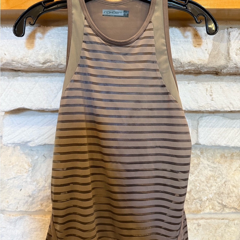 Inphorm Brown Striped Top